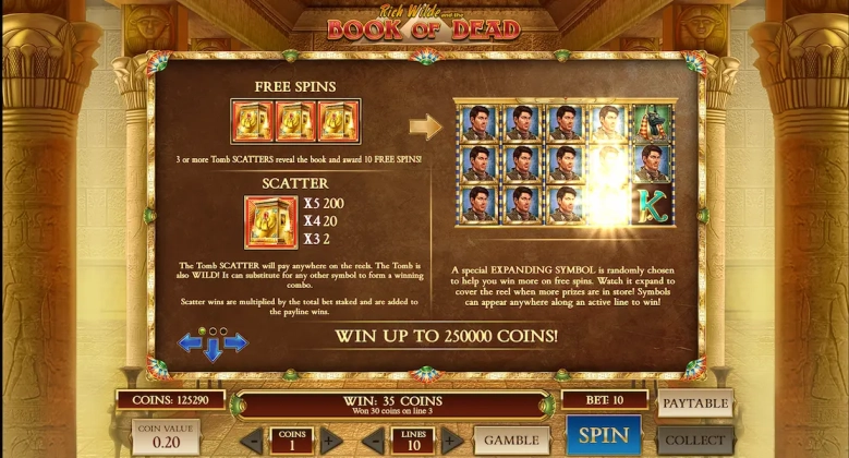 Book Of Dead Demo Free 3